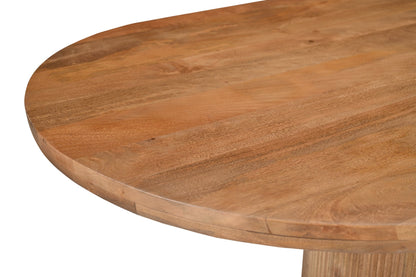 Sevilla eettafel Pecan van Livingfurn, afmetingen L300cm x B110cm x H76cm