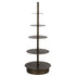 Etagere Rond 5 Laags Metaal Messing van J-Line, messing etagere met vijf ronde bladen van 180cm
