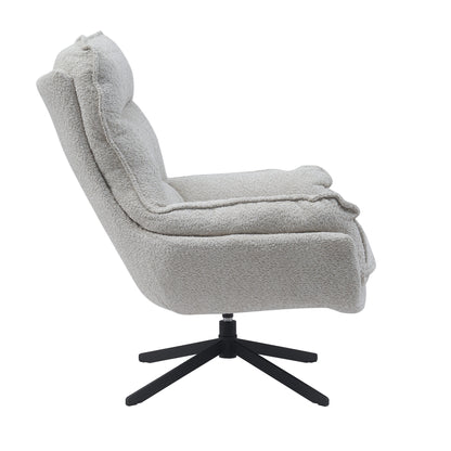 Fauteuil Vera van Starfurn, comfortabele draaifauteuil in off white