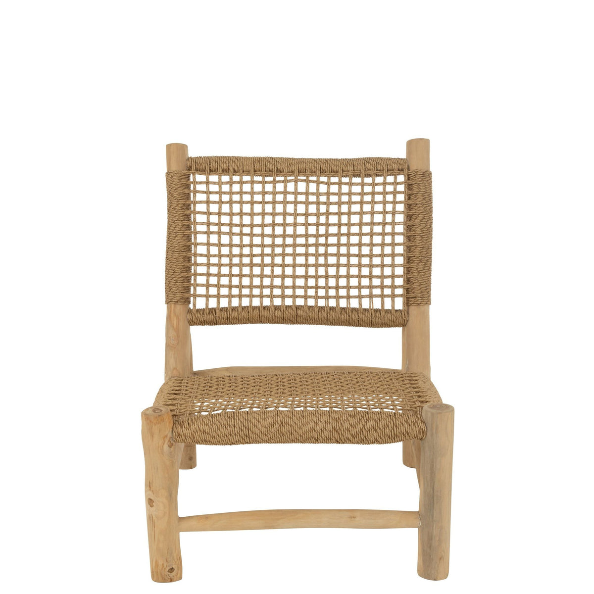 Fotel Vita Teak/Tworzywo sztuczne Naturalny J-Line