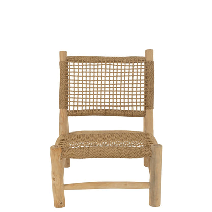 Fotel Vita Teak/Tworzywo sztuczne Naturalny J-Line