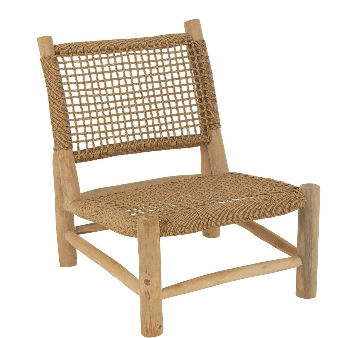 Fotel Vita Teak/Tworzywo sztuczne Naturalny J-Line
