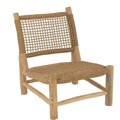 Fotel Vita Teak/Tworzywo sztuczne Naturalny J-Line