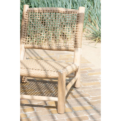 Fotel Vita Teak/Tworzywo sztuczne Naturalny J-Line
