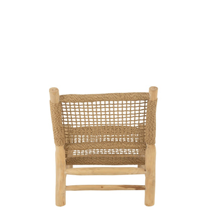 Fotel Vita Teak/Tworzywo sztuczne Naturalny J-Line