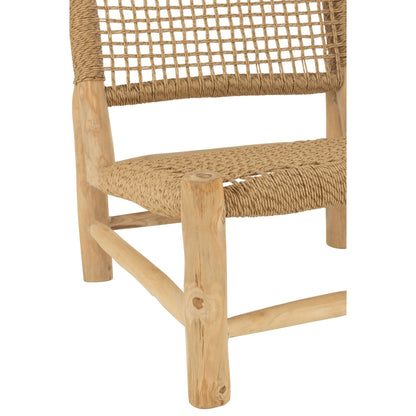 Fotel Vita Teak/Tworzywo sztuczne Naturalny J-Line