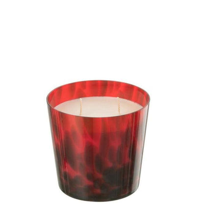 Geurkaars Noa Rood Small-50u - Geurkaars - J-Line - livinglovely.nl