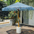 Handgeknoopte Parasol - Blauw Fringes - 250cm - Handgeknoopte parasol - Todo Bien - livinglovely.nl