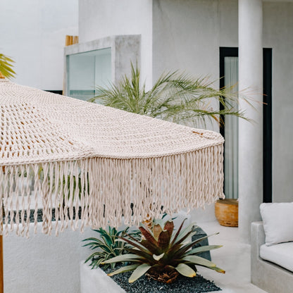 Handgeknoopte Parasol - Poros - 250cm - Handgeknoopte parasol - Todo Bien - livinglovely.nl
