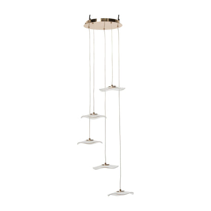 Lampa wisząca Kwiat Akryl Złota Duża J-Line