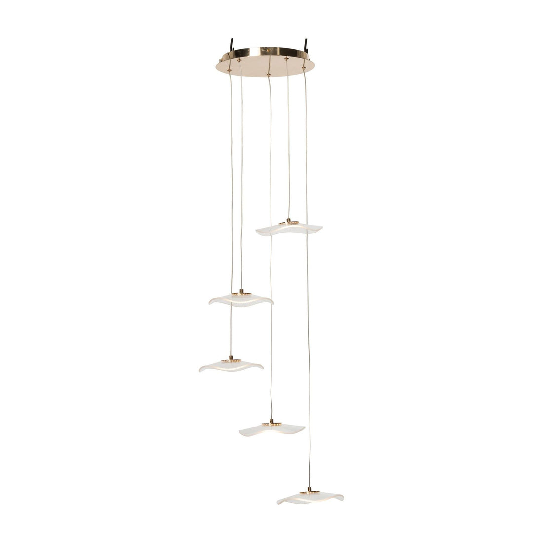 Lampa wisząca Kwiat Akryl Złota Duża J-Line