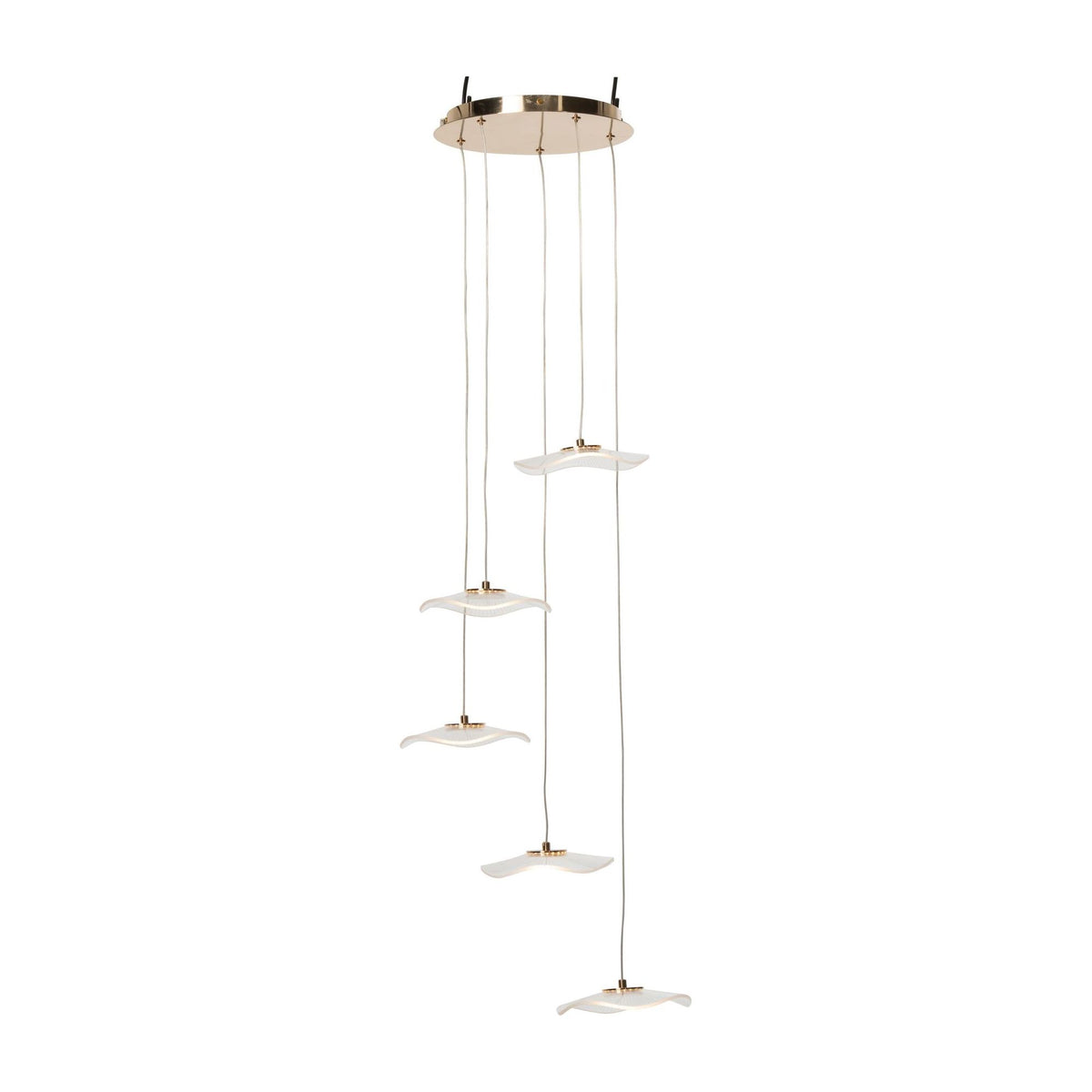 Lampa wisząca Kwiat Akryl Złota Duża J-Line