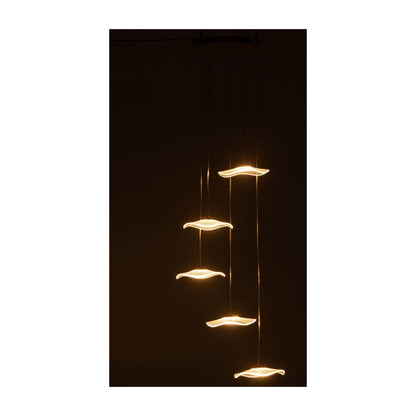 Lampa wisząca Kwiat Akryl Złota Duża J-Line