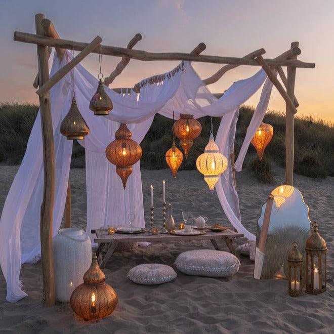 Hanglamp Boor Metaal Wit Large - Hanglamp - J-Line - livinglovely.nl