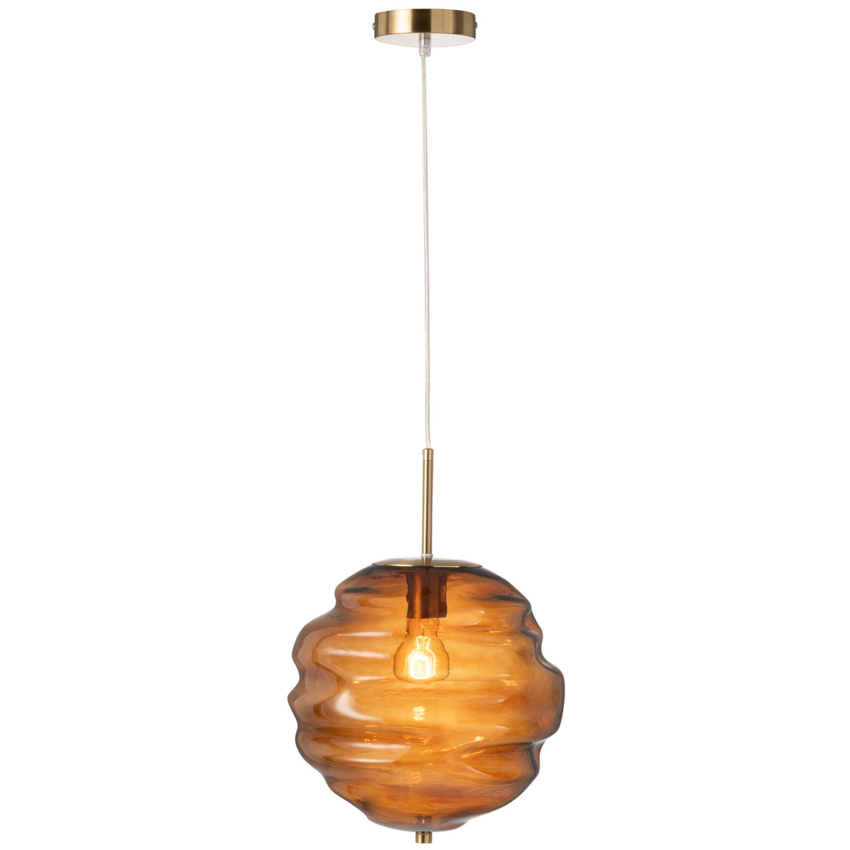 Lampa wisząca Szklana Brązowa