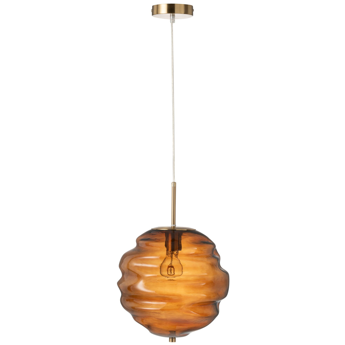 Lampa wisząca Szklana Brązowa