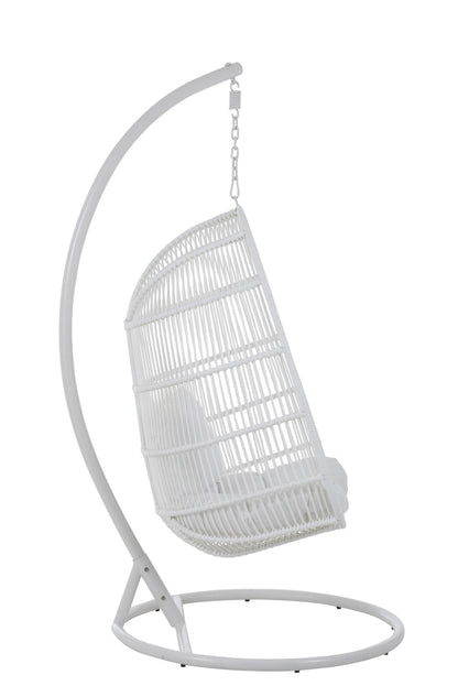 Hangstoel Ovaal Staal Wit - Hangstoel - J-Line - livinglovely.nl