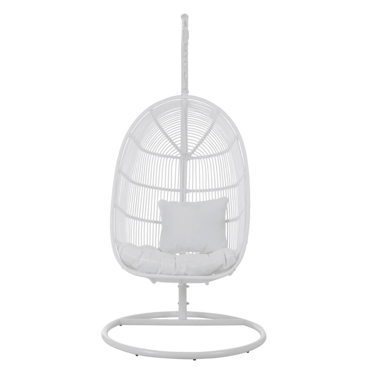 Hangstoel Ovaal Staal Wit - Hangstoel - J-Line - livinglovely.nl