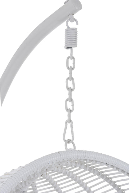 Hangstoel Rond Staal Wit - Hangstoel - J-Line - livinglovely.nl