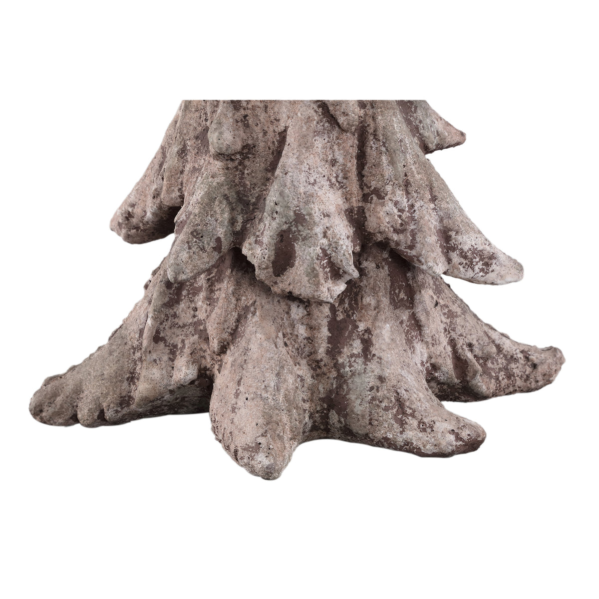 Hascal Kerstboom Beeld Cement Medium van PTMD, detail van de brede gelaagde takken