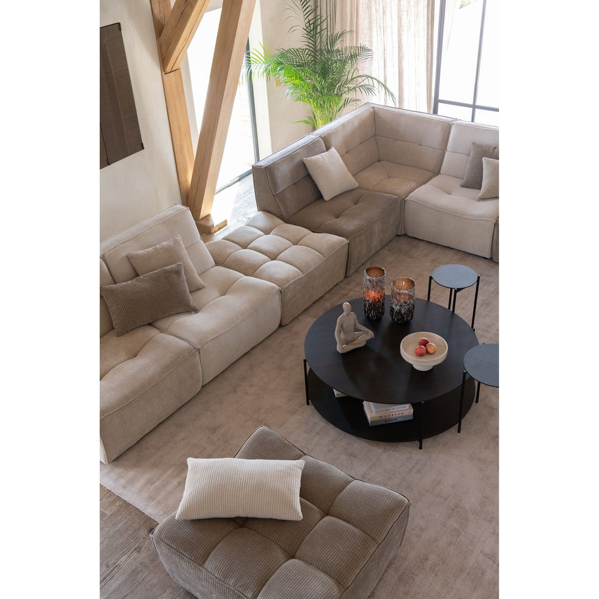 Hoekstuk Modulaire Sofa Donker Taupe J-Line