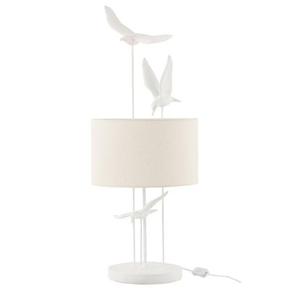 J-Line tafellamp Birds poly wit beige J-Line