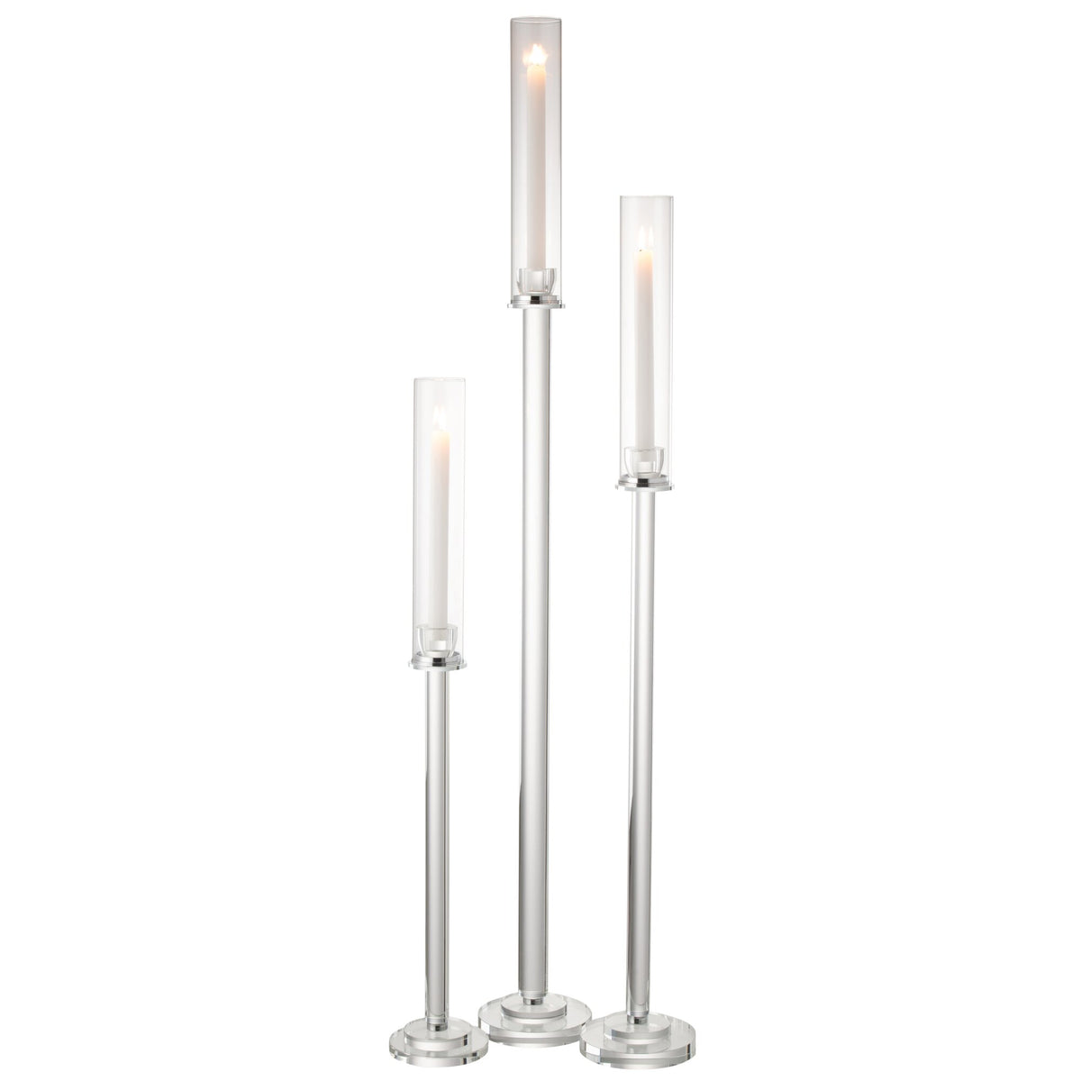Świecznik Moira Szkło przezroczyste Large Dia14xH120cm J-Line