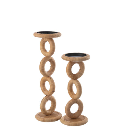 Świecznik Ring MDF Naturalny Large J-Line