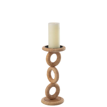 Świecznik Ring MDF Naturalny Mały J-Line