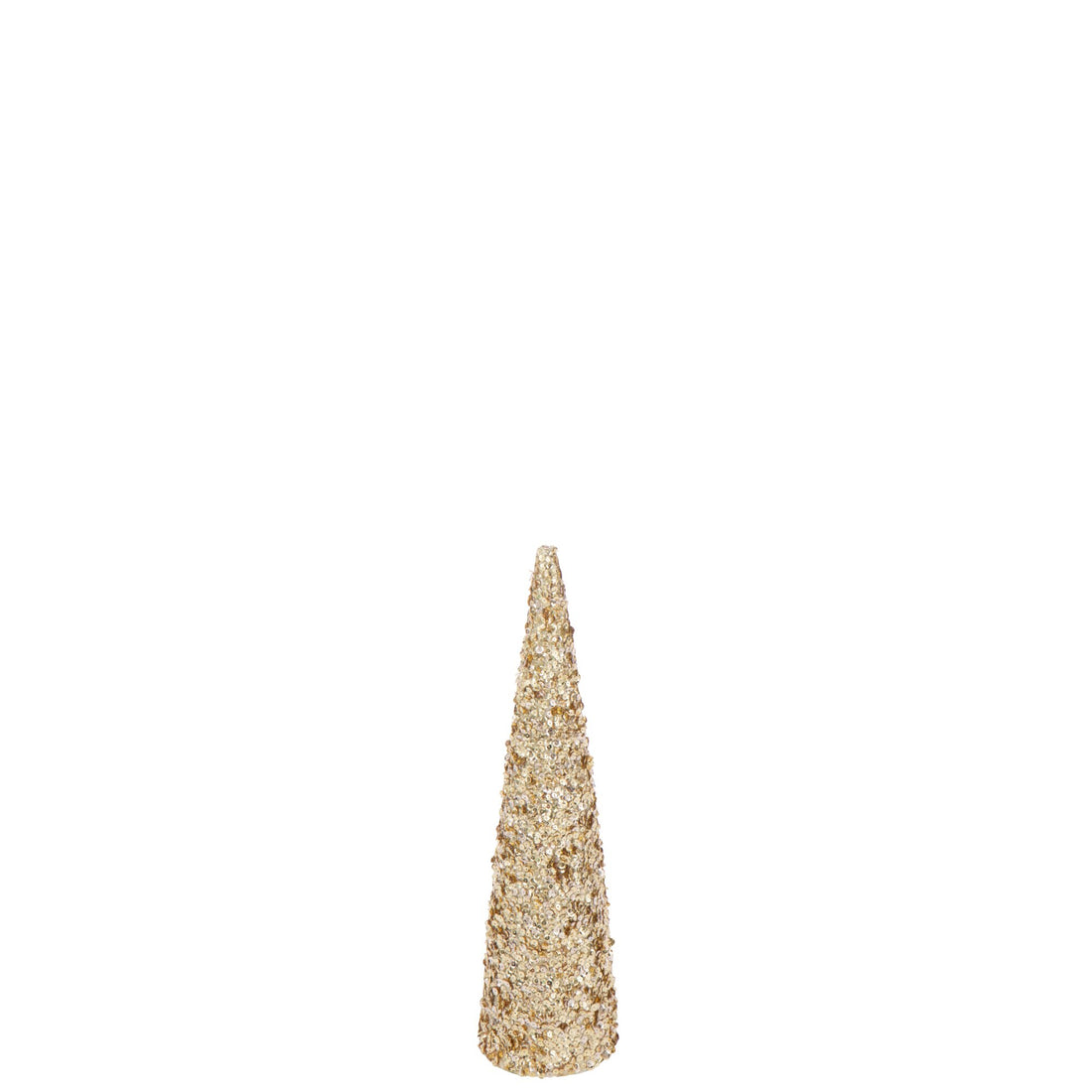 Stożek brokatowy piankowy, złoty, średni, H 56 cm, J-Line
