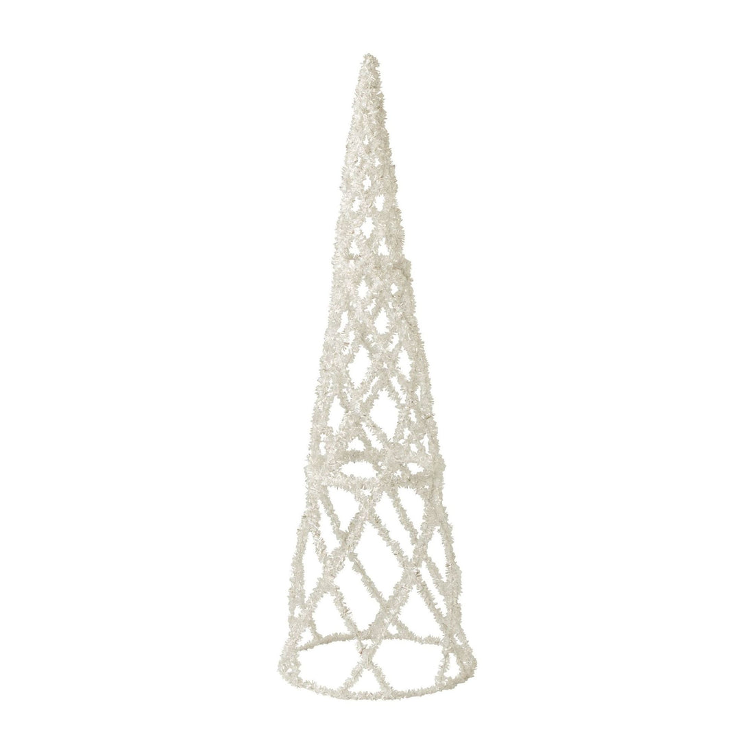 Choinka stożkowa metalowa, biała, mała, H 160 cm, J-Line