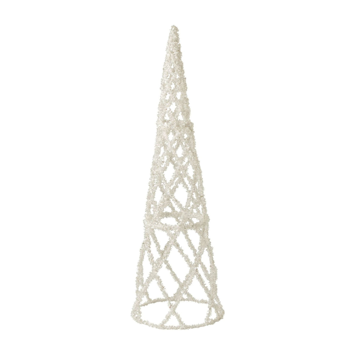 Choinka stożkowa metalowa, biała, mała, H 160 cm, J-Line