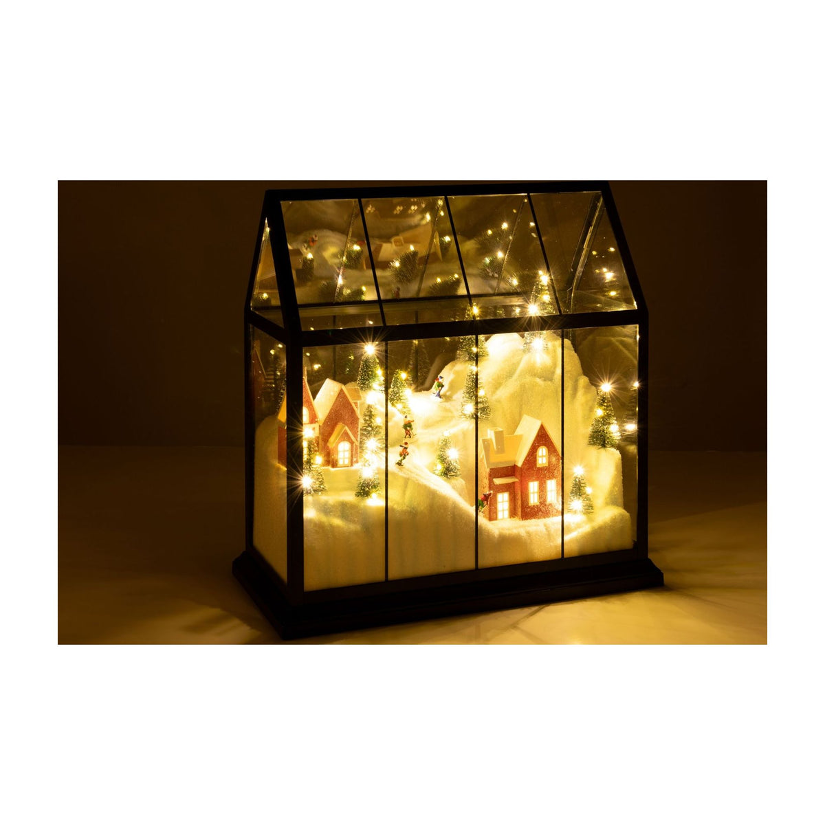 Wioska Bożonarodzeniowa Szklana LED Multicolor Large J-Line
