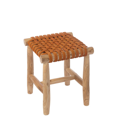 Hoker z drewna tekkowego pomarańczowy J-Line