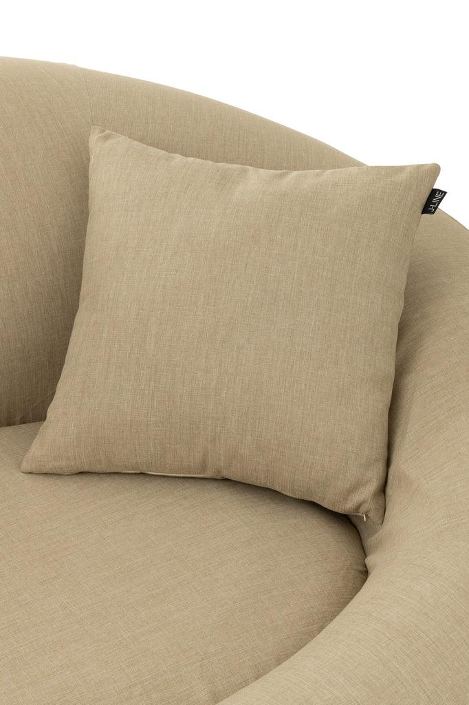 Kussen Outdoor Polyethyleen Beige - Outdoor kussen - J-Line - livinglovely.nl