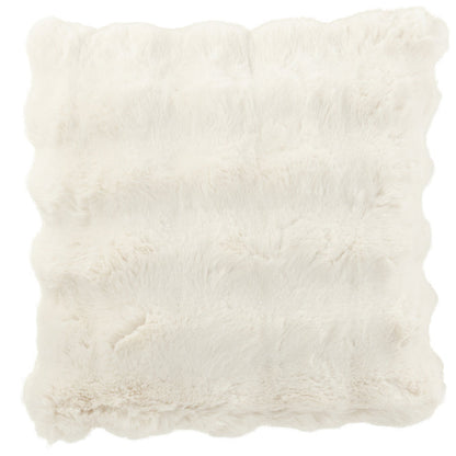 Kussen Wave Polyester Wit 45x45cm J-Line - kussen - J-Line - livinglovely.nl