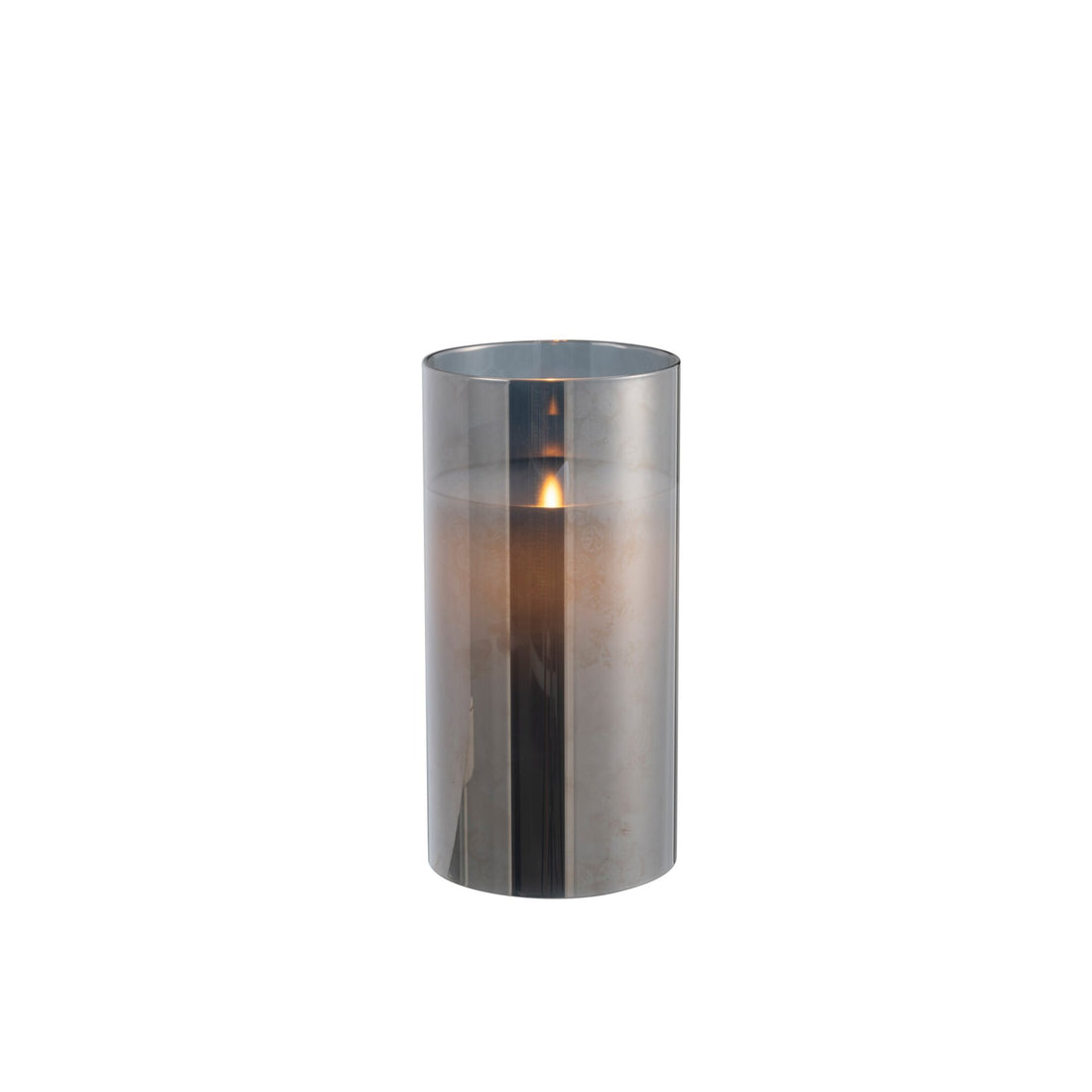 Lampa LED Szczotkowane Szkło Szare Średnia