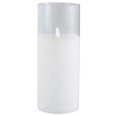 Ledlamp Blinkend Glas Transparant Large - LED Kaars - J-Line - livinglovely.nl