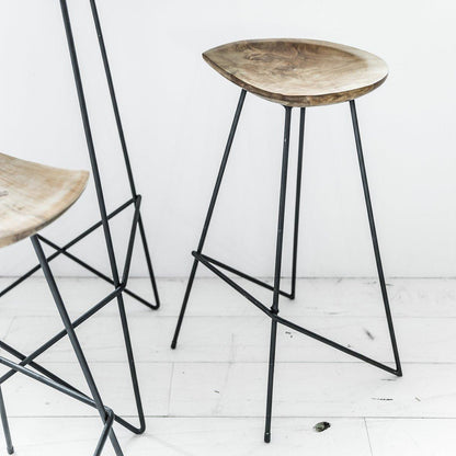 Loft Barkruk Zwart of naturel Raw Materials - Barkruk - Raw Materials - livinglovely.nl