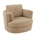 Loungestoel Swivel Hout/Textiel Beige - J-Line