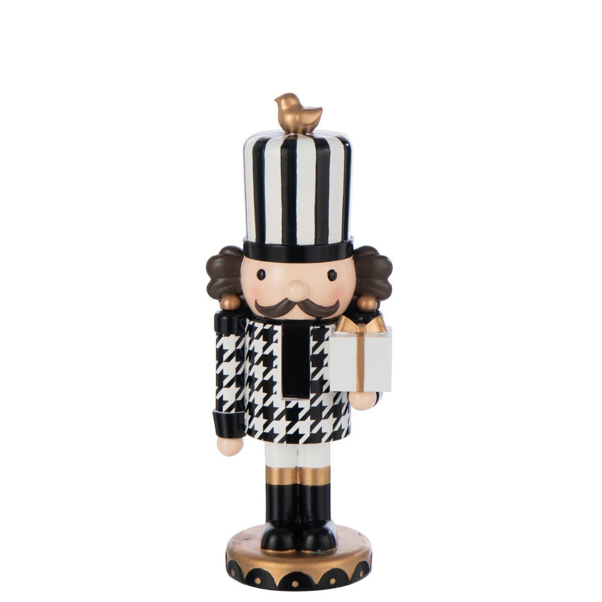 Nutcracker Pied-De-Poule Resin Multicolored Small - - J-Line - livinglovely.nl
