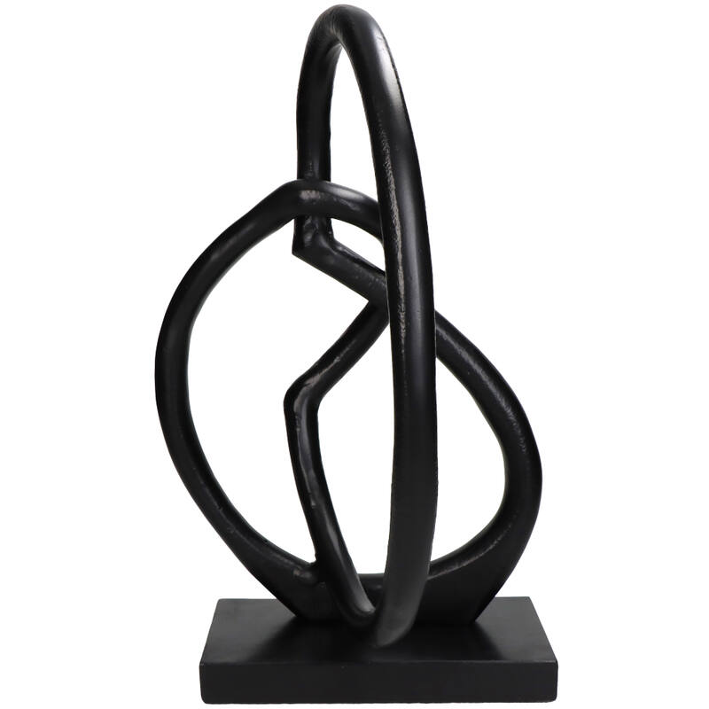 Ornament Zwart 25x15x41cm - Beeld - Living Lovely - livinglovely.nl