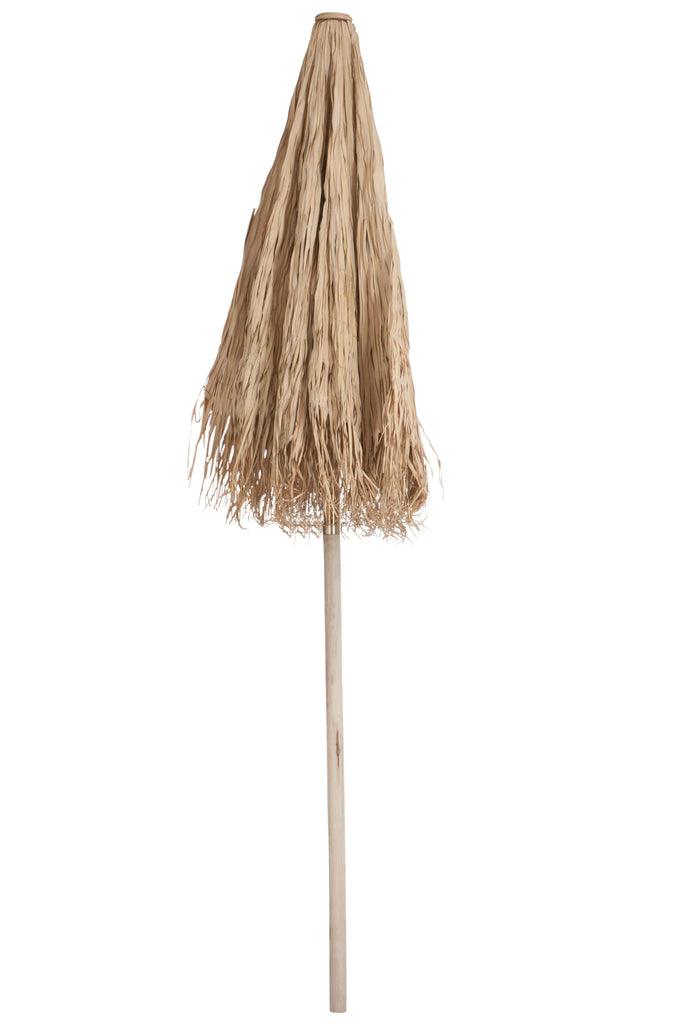 Parasol Stro Naturel Large Ø250cm J-Line - Parasol - J-Line - livinglovely.nl