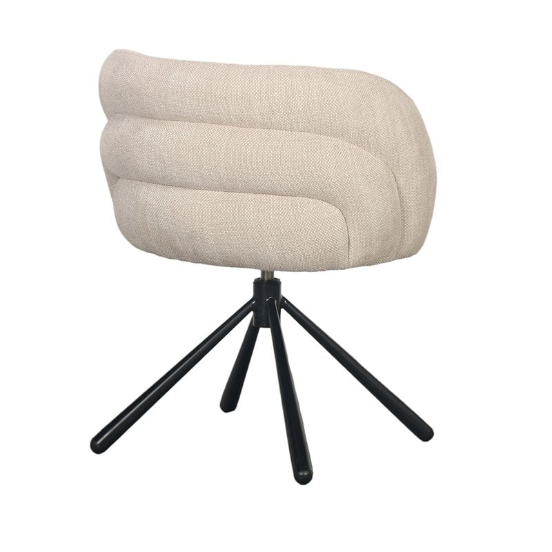 Pebble Draaibare Eetkamerstoel Beige - Pole To Pole - Eetkamerstoel - Pole To Pole - livinglovely.nl