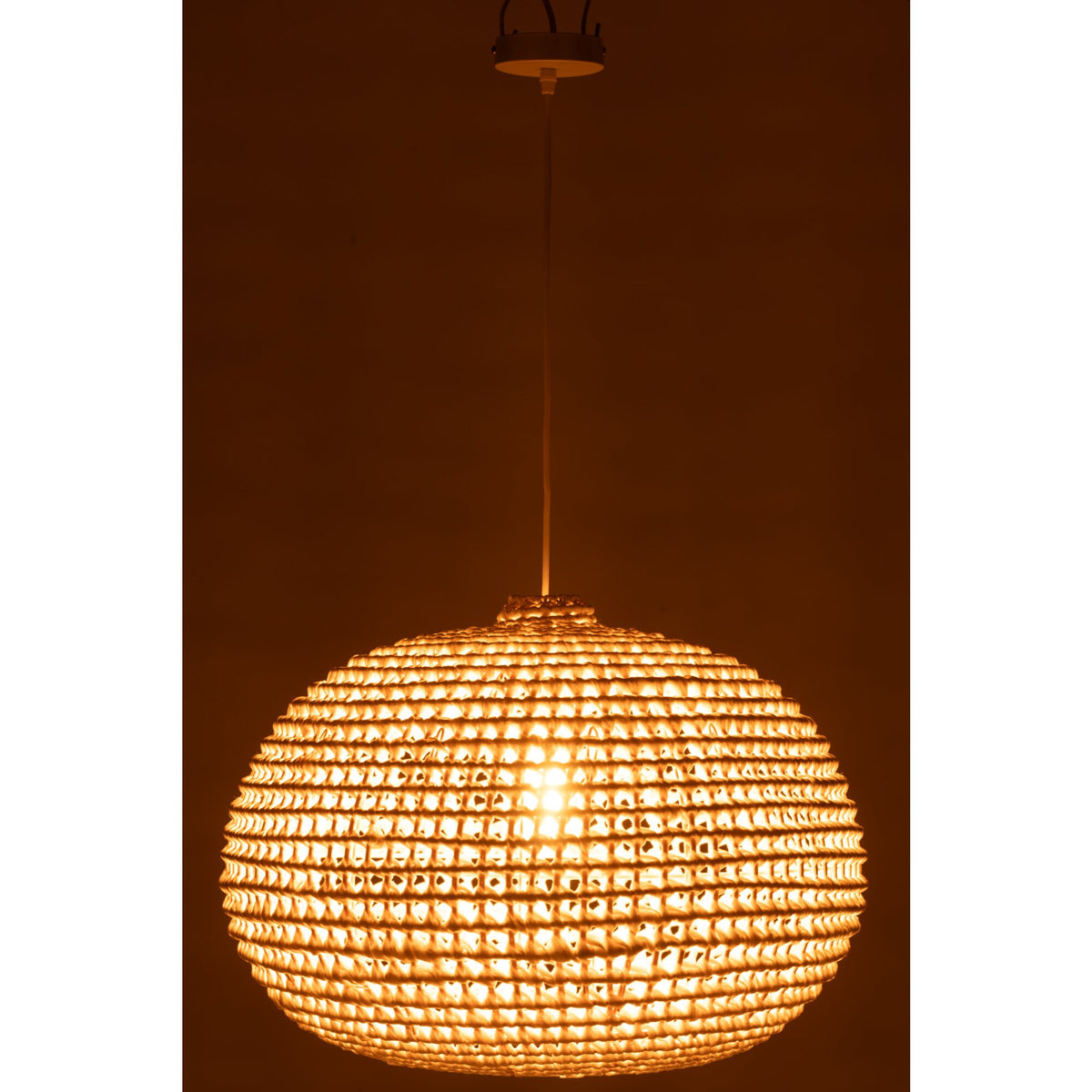 Lampka sufitowa okrągła metalowa skręcana biała J-Line