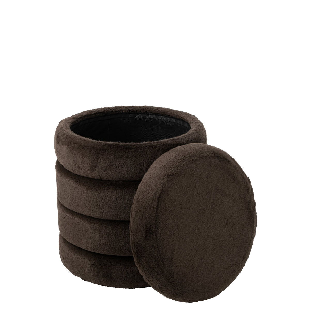 Pufa + pokrywa MDF ciemnobrązowa J-Line