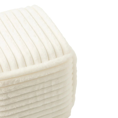 Pufa żebrowana MDF biała J-Line