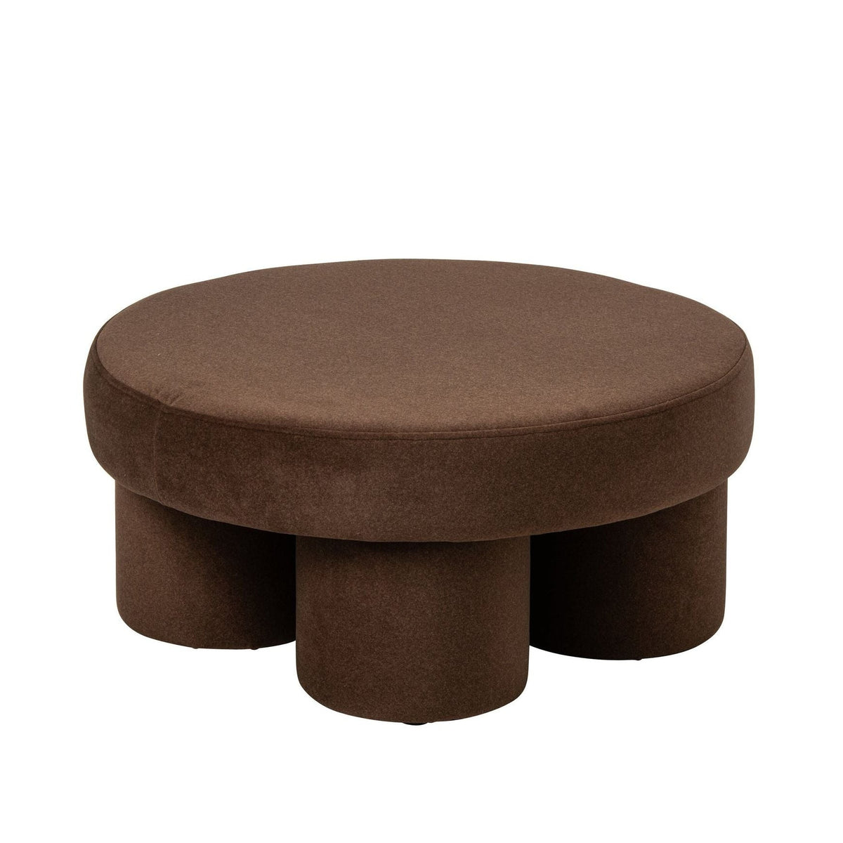 Pufa na nóżkach sklejka/tkanina taupe Large J-Line