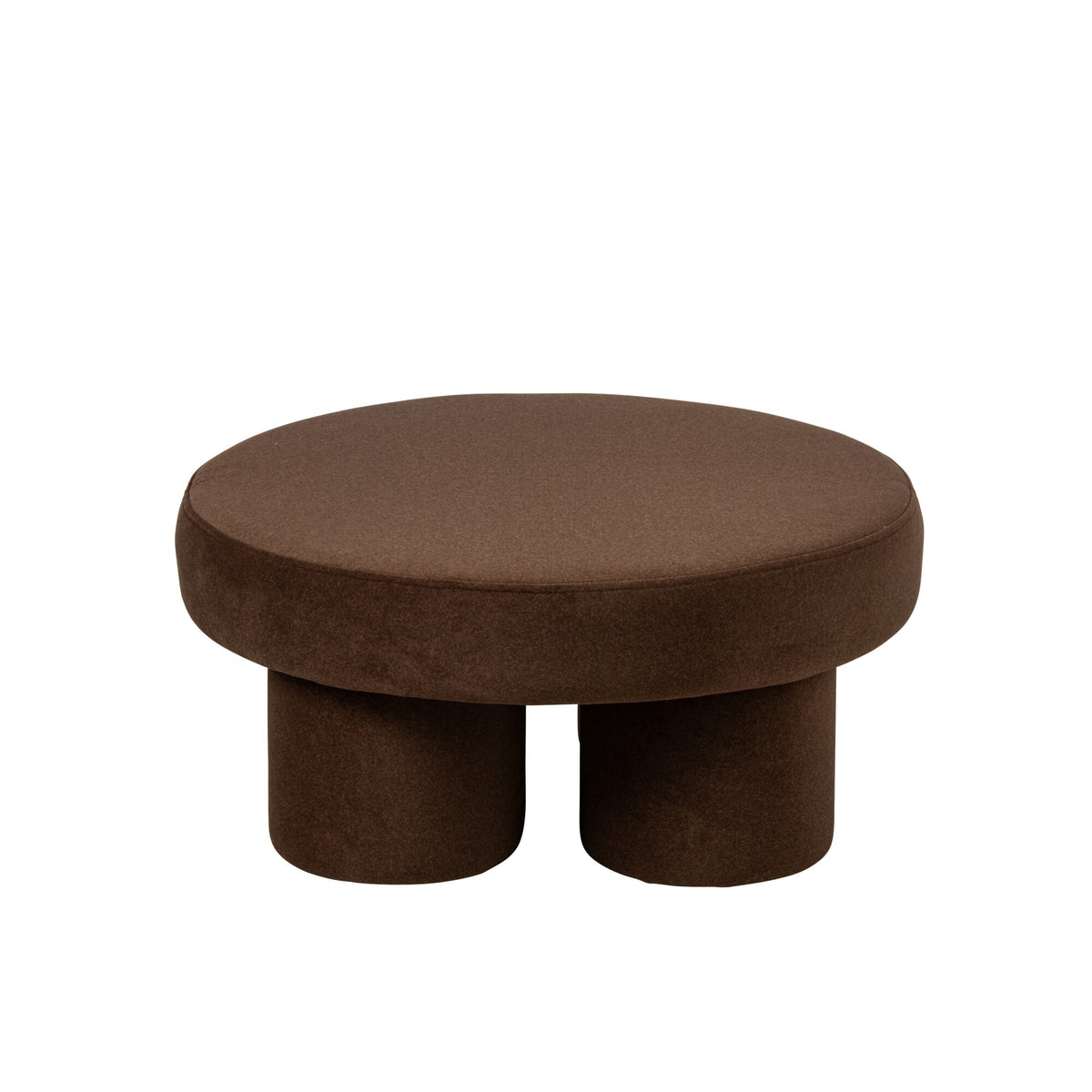 Pufa na nóżkach sklejka/tkanina taupe Large J-Line