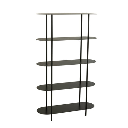 Rek Ovaal Metaal Zwart J-Line - Rek - J-Line - livinglovely.nl